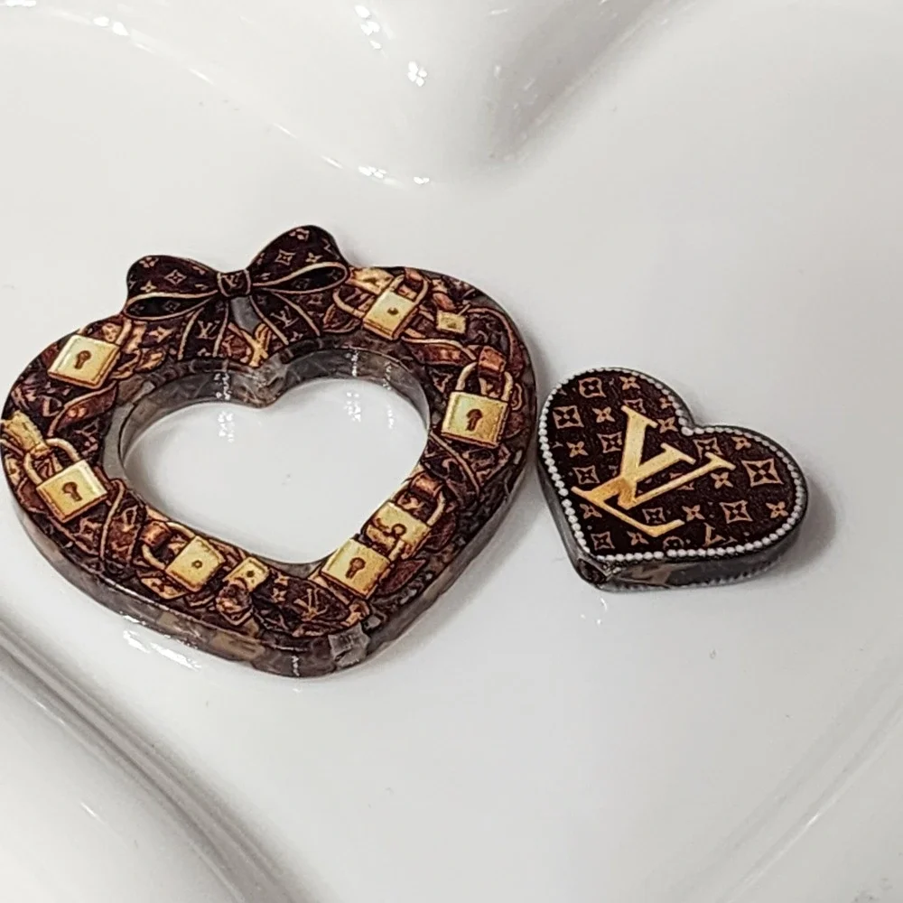 Design Heart Beads Focal Beads Craft Beaded Pen Jewelry Making Acrylic Keychain